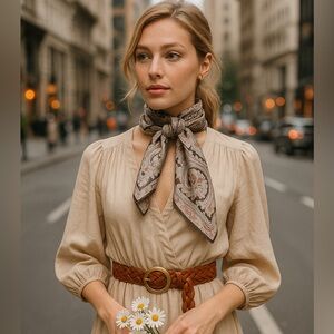 All Silk Italian Scarf by Althea – Hand Rolled Edges – Made in Italy